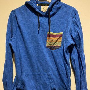 Koto Urban Outfitter's Blue Pattern Pocket Hoodie - Small